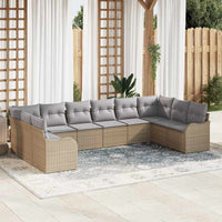 vidaXL Conjunto de Sofá de Jardim Preto vime PE