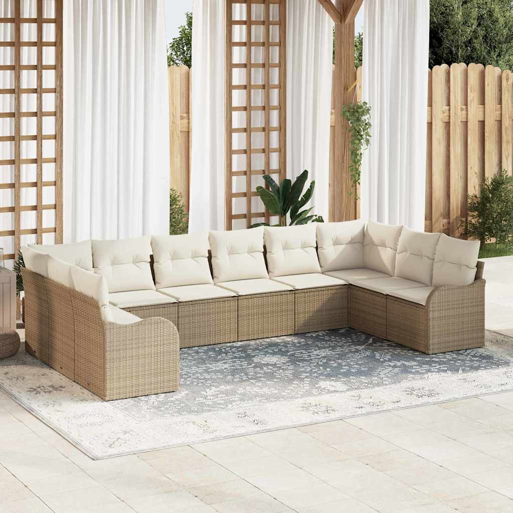 vidaXL Conjunto de Sofá de Jardim Preto vime PE