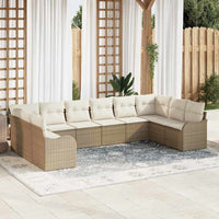 vidaXL Conjunto de Sofá de Jardim Preto vime PE