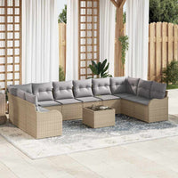 vidaXL Conjunto de Sofá de Jardim Preto vime PE