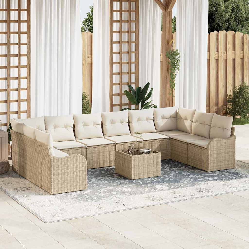 vidaXL Conjunto de Sofá de Jardim Preto vime PE