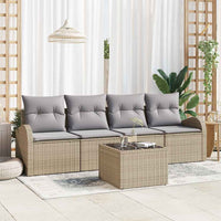 vidaXL Conjunto de Sofá de Jardim Preto 55 x 55 x 37 cm vime PE