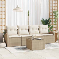 vidaXL Conjunto de Sofá de Jardim Preto 55 x 55 x 37 cm vime PE