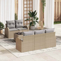 vidaXL Conjunto de Sofá de Jardim Preto 55 x 55 x 37 cm vime PE