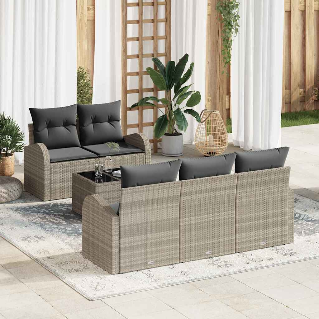 vidaXL Conjunto de Sofá de Jardim Preto 55 x 55 x 37 cm vime PE