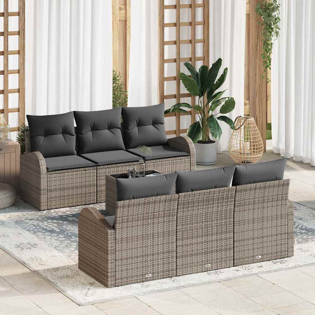 vidaXL Conjunto de Sofá de Jardim Preto 55 x 55 x 37 cm vime PE