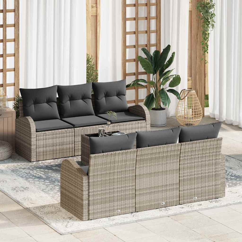 vidaXL Conjunto de Sofá de Jardim Preto 55 x 55 x 37 cm vime PE