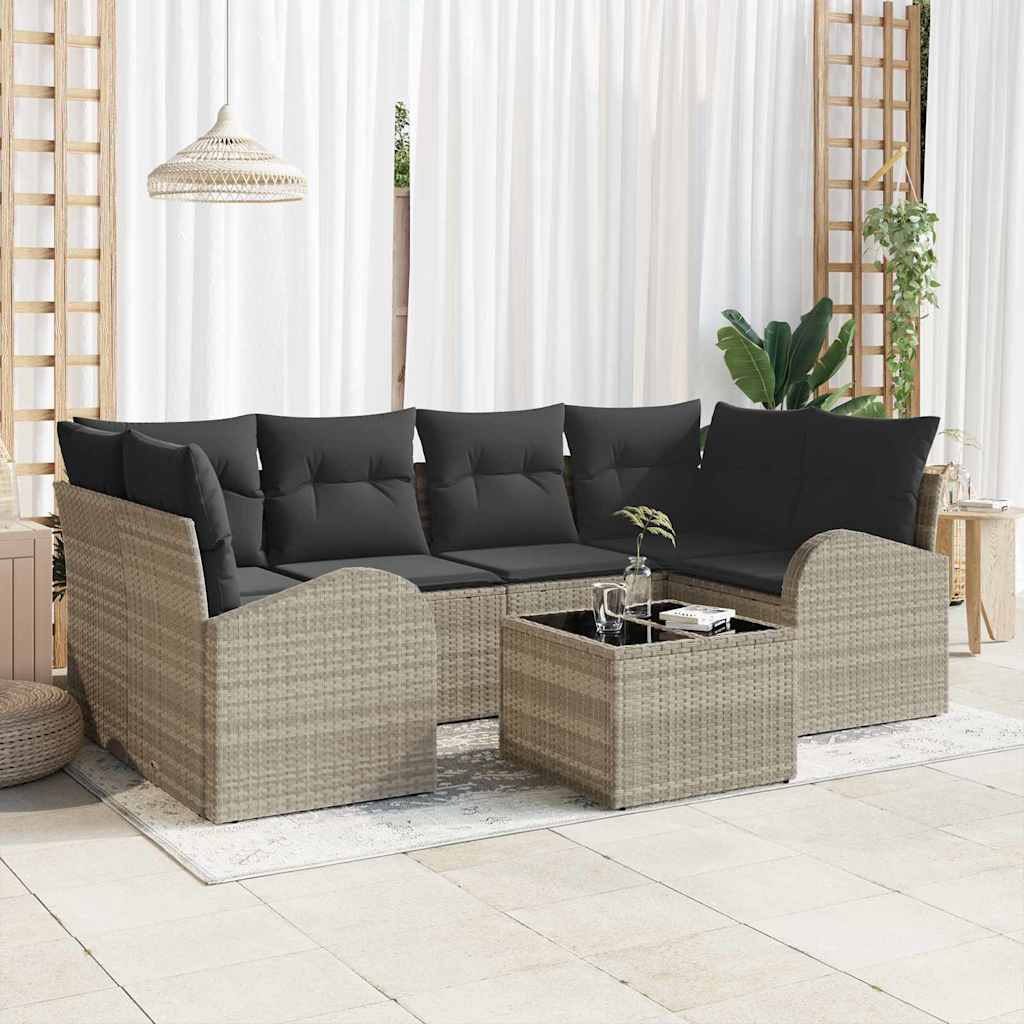 vidaXL Conjunto de Sofá de Jardim Preto 55 x 55 x 37 cm vime PE