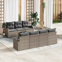 vidaXL Conjunto de Sofá de Jardim Preto 55 x 55 x 37 cm vime PE