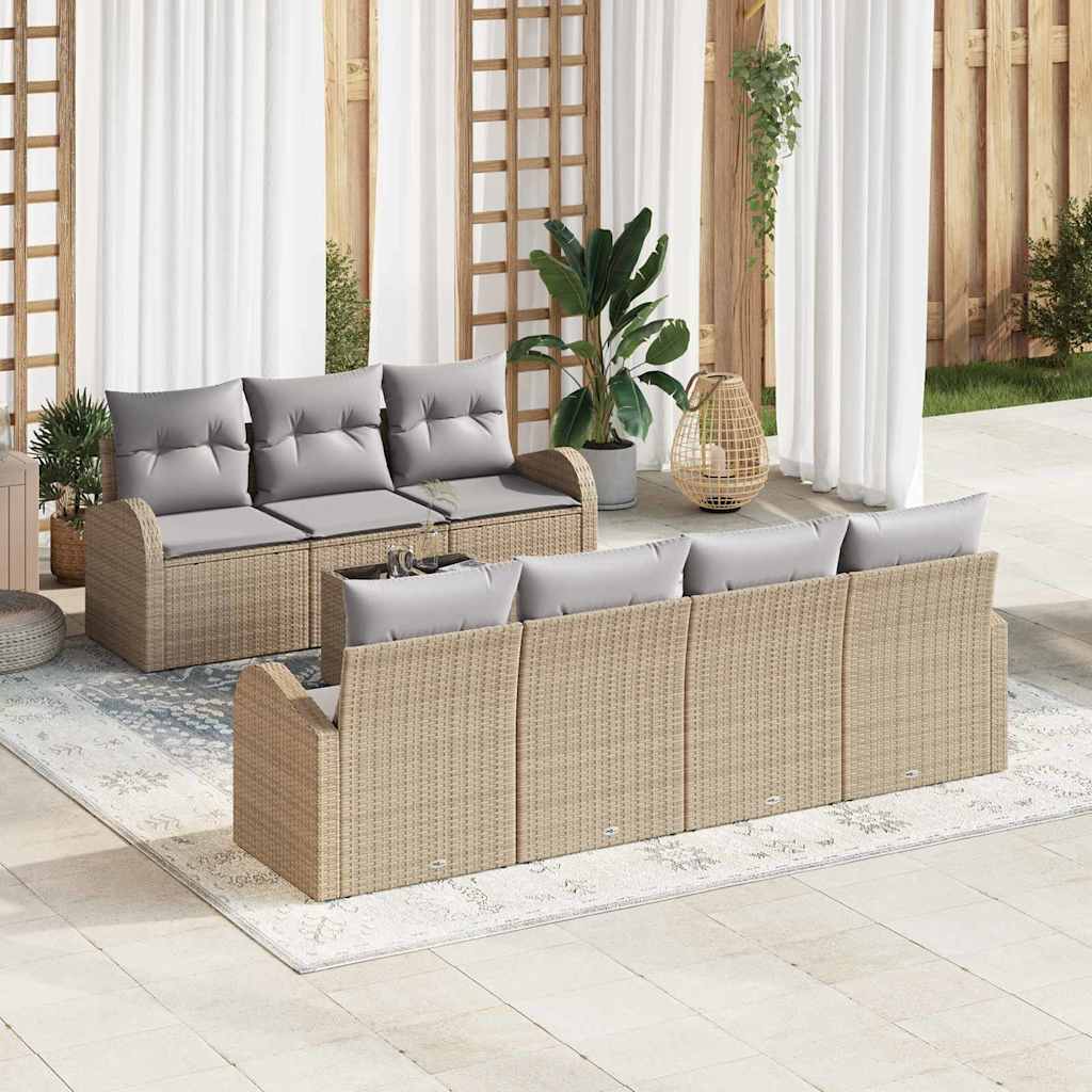 vidaXL Conjunto de Sofá de Jardim Preto 55 x 55 x 37 cm vime PE
