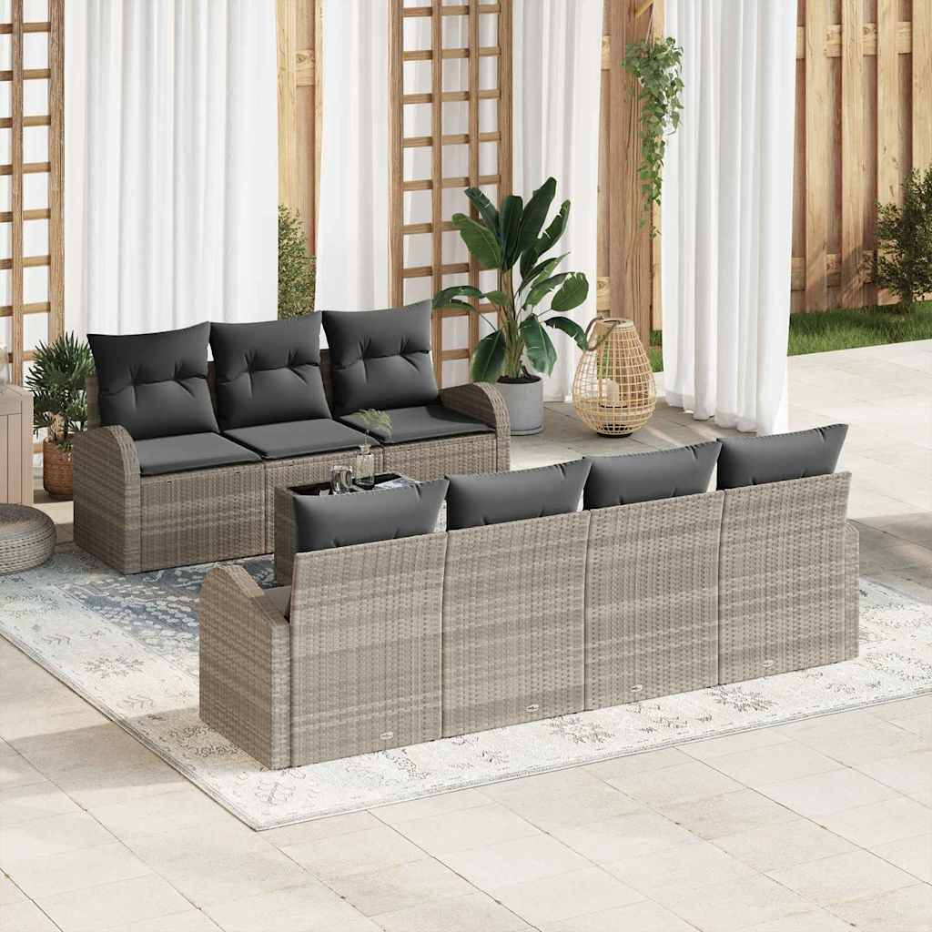 vidaXL Conjunto de Sofá de Jardim Preto 55 x 55 x 37 cm vime PE