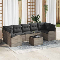 vidaXL Conjunto de Sofá de Jardim Preto 55 x 55 x 37 cm vime PE