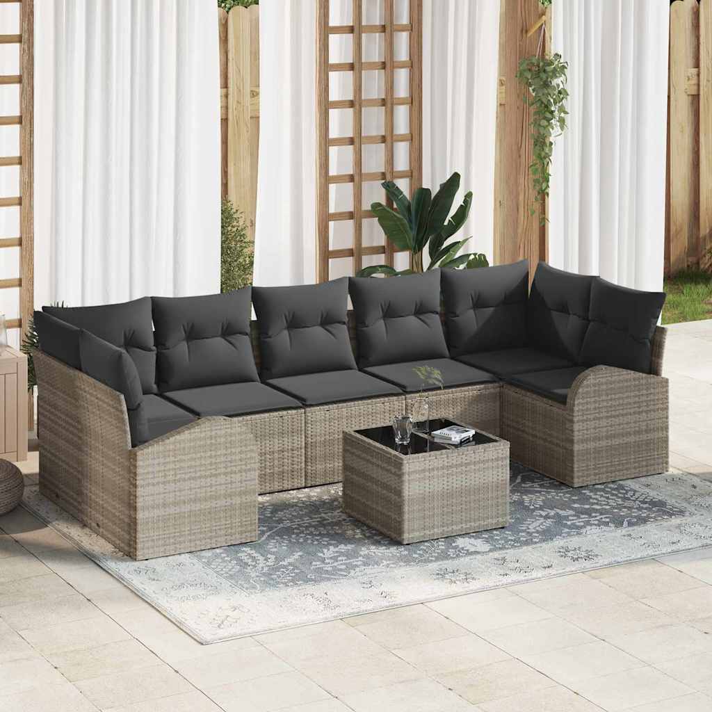 vidaXL Conjunto de Sofá de Jardim Preto 55 x 55 x 37 cm vime PE