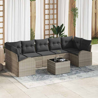 vidaXL Conjunto de Sofá de Jardim Preto 55 x 55 x 37 cm vime PE