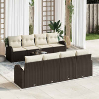 vidaXL Conjunto de Sofá de Jardim Preto 55 x 55 x 37 cm vime PE