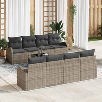 vidaXL Conjunto de Sofá de Jardim Preto 55 x 55 x 37 cm vime PE
