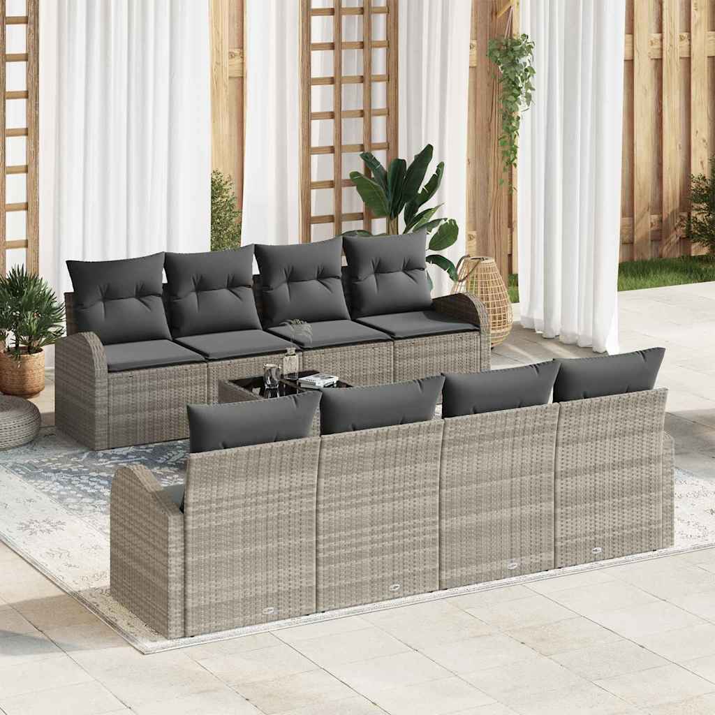 vidaXL Conjunto de Sofá de Jardim Preto 55 x 55 x 37 cm vime PE
