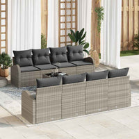 vidaXL Conjunto de Sofá de Jardim Preto 55 x 55 x 37 cm vime PE