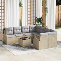 vidaXL Conjunto de Sofá de Jardim Preto 55 x 55 x 37 cm vime PE