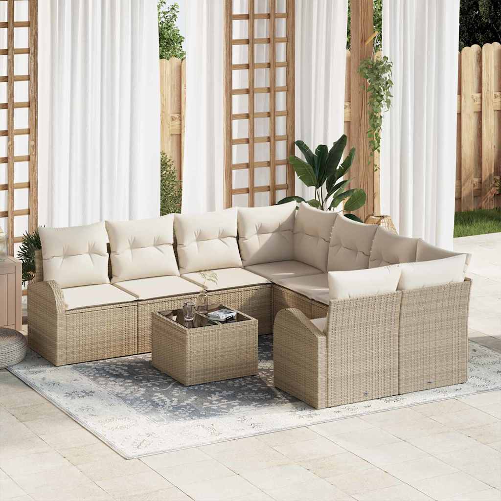 vidaXL Conjunto de Sofá de Jardim Preto 55 x 55 x 37 cm vime PE