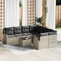 vidaXL Conjunto de Sofá de Jardim Preto 55 x 55 x 37 cm vime PE