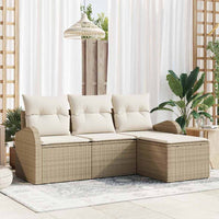 vidaXL Conjunto de Sofá de Jardim Preto vime PE