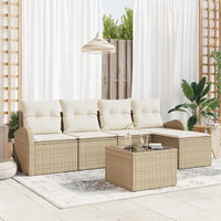 vidaXL Conjunto de Sofá de Jardim 5 pcs Preto vime PE