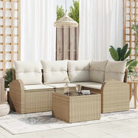 vidaXL Conjunto de Sofá de Jardim 4 pcs Preto vime PE