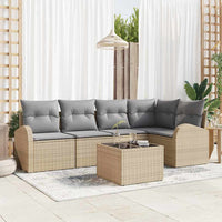 vidaXL Conjunto de Sofás com almofada 5 pcs Preto Poliéster