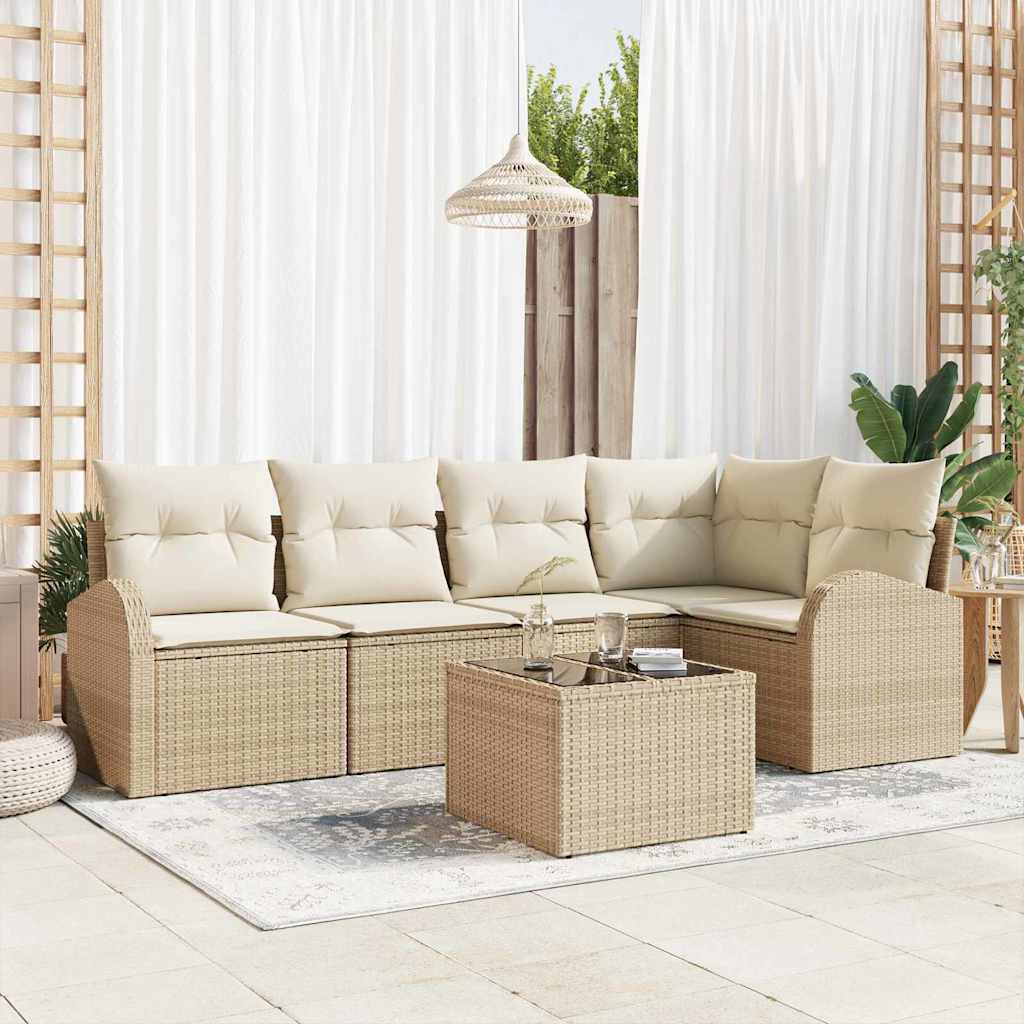 vidaXL Conjunto de Sofás com almofada 5 pcs Preto Poliéster