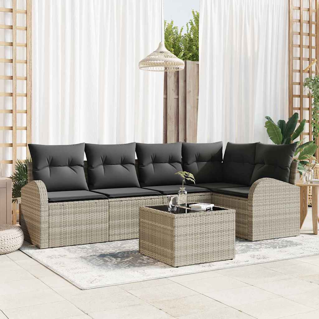 vidaXL Conjunto de Sofás com almofada 5 pcs Preto Poliéster
