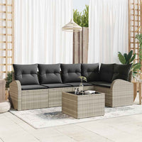 vidaXL Conjunto de Sofás com almofada 5 pcs Preto Poliéster