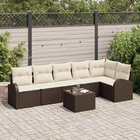 vidaXL Conjunto de Sofá de Jardim 6 pcs Preto Rattan Sintético