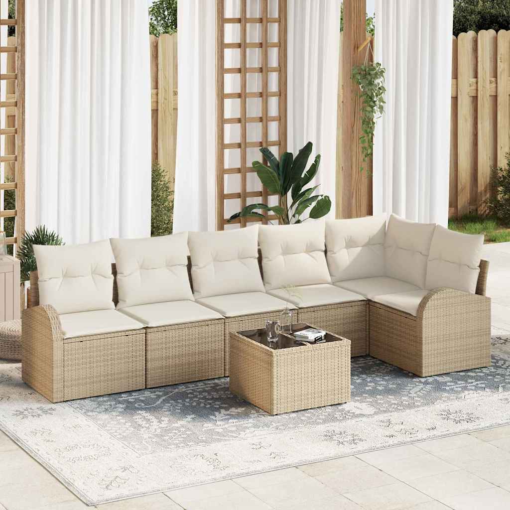 vidaXL Conjunto de Sofá de Jardim 6 pcs Preto Rattan Sintético