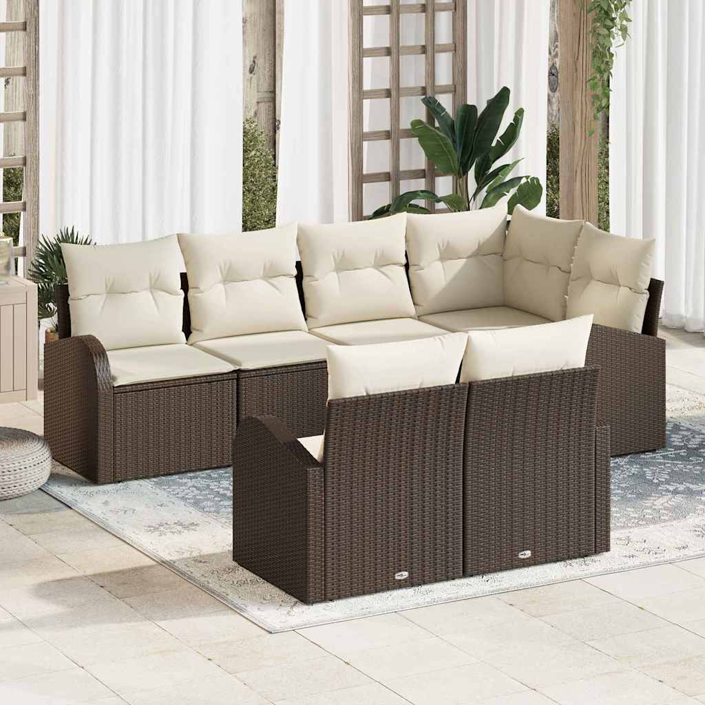 vidaXL Conjunto de Sofá de Jardim Preto vime PE