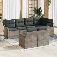 vidaXL Conjunto de Sofá de Jardim Preto vime PE
