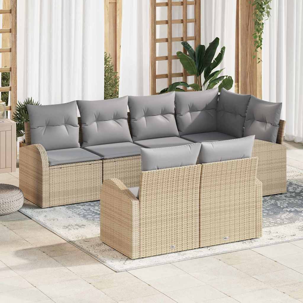 vidaXL Conjunto de Sofá de Jardim Preto vime PE