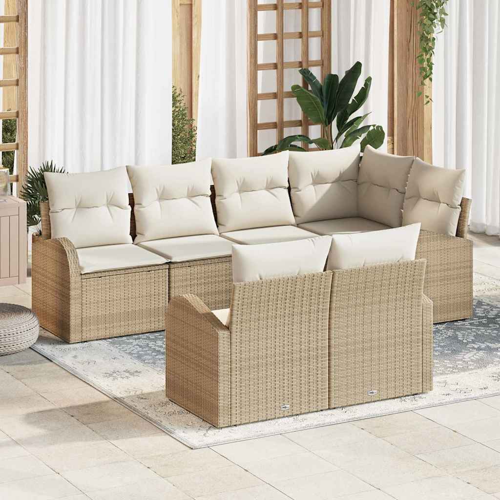 vidaXL Conjunto de Sofá de Jardim Preto vime PE