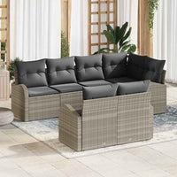 vidaXL Conjunto de Sofá de Jardim Preto vime PE