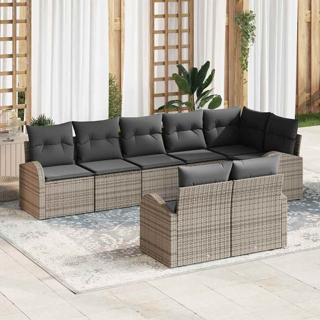 vidaXL Conjunto de Sofá de Jardim 8 pcs vime PE