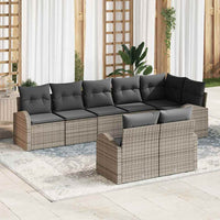 vidaXL Conjunto de Sofá de Jardim 8 pcs vime PE
