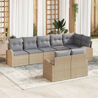 vidaXL Conjunto de Sofá de Jardim 8 pcs vime PE
