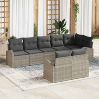 vidaXL Conjunto de Sofá de Jardim 8 pcs vime PE