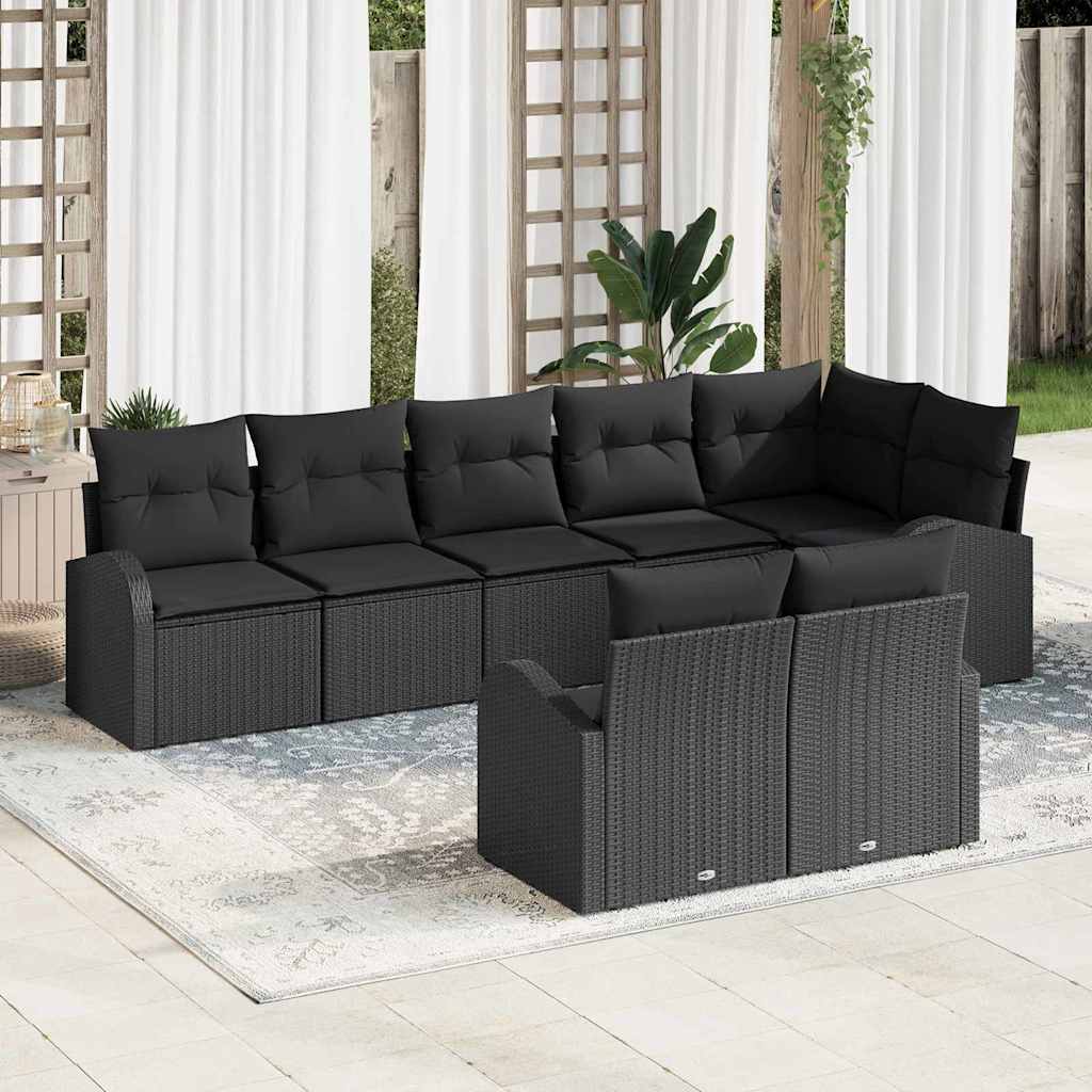 vidaXL Conjunto de Sofá de Jardim 8 pcs vime PE