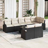 vidaXL Conjunto de Sofá de Jardim 8 pcs vime PE