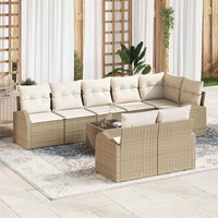 vidaXL Conjunto de Sofá de Jardim 8 pcs vime PE