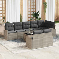 vidaXL Conjunto de Sofá de Jardim 8 pcs vime PE