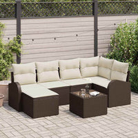vidaXL Conjunto de Sofá de Jardim 6 pcs Preto vime PE