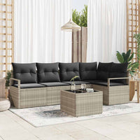 vidaXL Conjunto de Sofás com almofada 5 pcs Preto vime PE