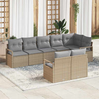 vidaXL Conjunto de Sofás 8 pcs Preto vime PE